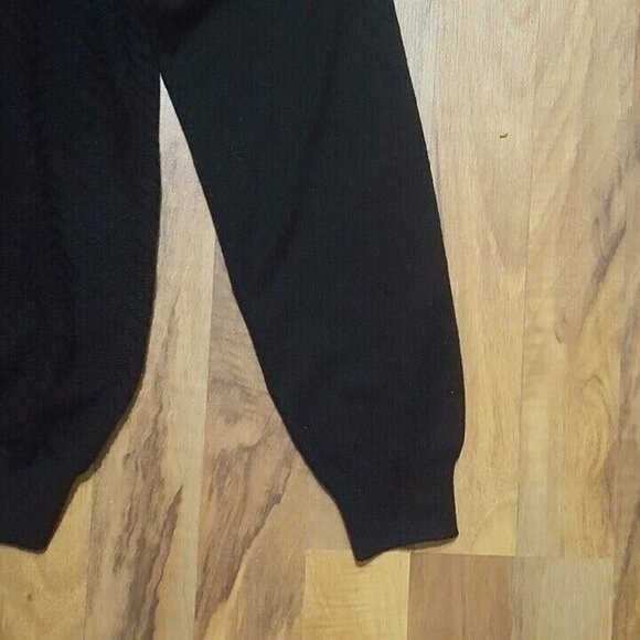 Vtg Silk Blend Sweater Black Knit Blouse Dress Shirt Top Long Sleeve Medium - Picture 4 of 8